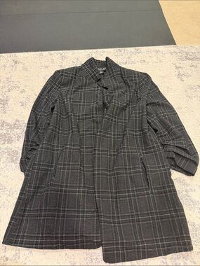 Rachel Zoe Gray Plaid Women's Open Blazer